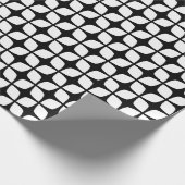 Modern zwart-wit en wit omhullpapier cadeaupapier (Hoek)