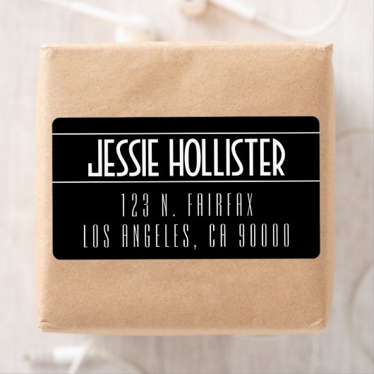 Modern zwart-wit etiket (Insitu)