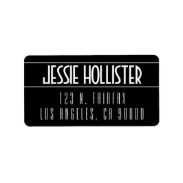 Modern zwart-wit etiket