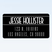 Modern zwart-wit etiket