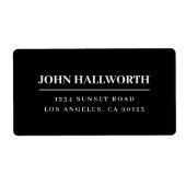 Modern zwart & wit etiket (Voorkant)