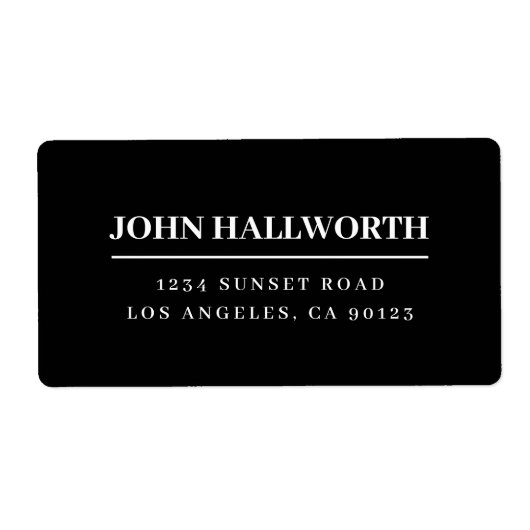 Modern zwart & wit etiket (Voorkant)