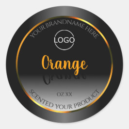 Modern zwart-wit etiket Oranje Lijst Logo