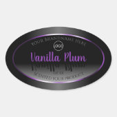 Modern zwart wit etiket Paars Lijst Logo (Voorkant)