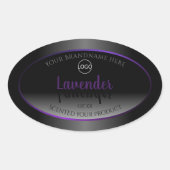 Modern zwart wit etiket Paars Lijst Logo (Voorkant)