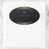 Modern zwart wit etiket Paars Lijst Logo (Tas)