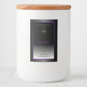 Modern zwart wit etiket Paars Lijst Logo (Voorkant)