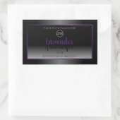 Modern zwart wit etiket Paars Lijst Logo (Tas)