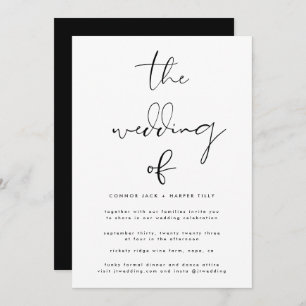 Modern zwart-wit Extra informatie op achterzijde Kaart