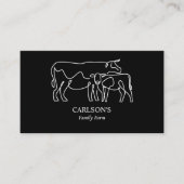 Modern zwart-wit familie Boerderij Visitekaartje (Voorkant)