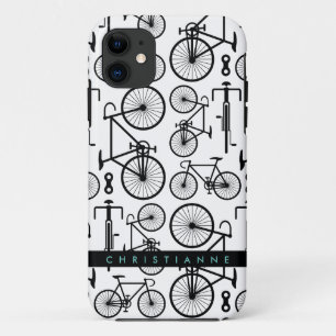 Modern zwart-wit fietspatroon Case-Mate iPhone case