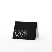 Modern Zwart-wit Football MVP Dank u
