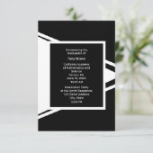 Modern Zwart Wit Foto Afstuderen Aankondiging (Staand voorkant)