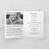 Modern zwart-wit foto begrafenisprogramma van 4 pa programma (Binnen)