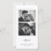 Modern Zwart & Wit Foto Boeklegger Save the Date (Voorkant)