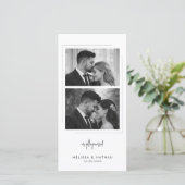 Modern Zwart & Wit Foto Boeklegger Save the Date (Staand voorkant)