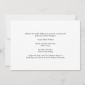 Modern zwart wit foto collage Afstuderen Aankondiging (Achterkant)