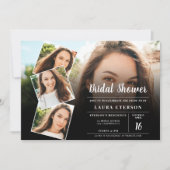 Modern zwart-wit foto-vrijgezellenfeest kaart (Voorkant)