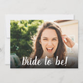 Modern zwart-wit foto-vrijgezellenfeest kaart (Achterkant)