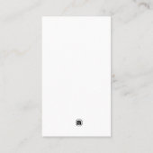 Modern zwart-wit fotografisch script visitekaartje (Achterkant)