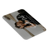 Modern Zwart & Wit Fotoscript Sla de datum op Magneet (Rechterzijde)