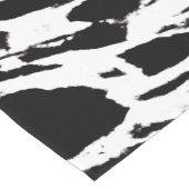 Modern zwart-wit gebold marmerpatroon korte tafelloper (Hoek)