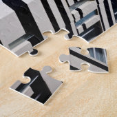 Modern zwart-wit gebouw in Hong Kong Legpuzzel (Zijkant)
