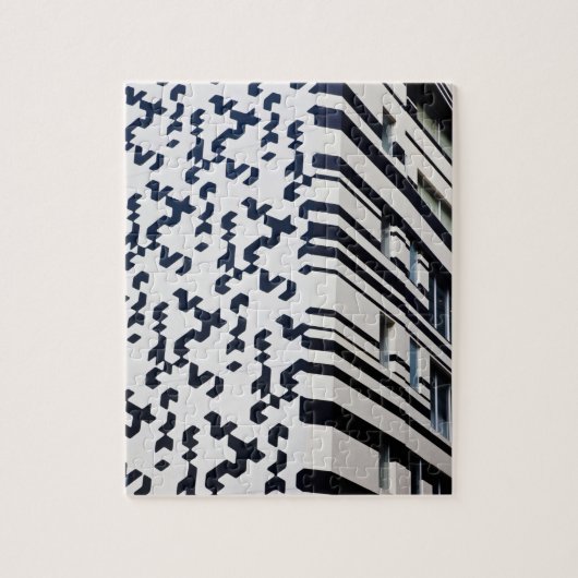 Modern zwart-wit gebouw in Hong Kong Legpuzzel (Verticaal)