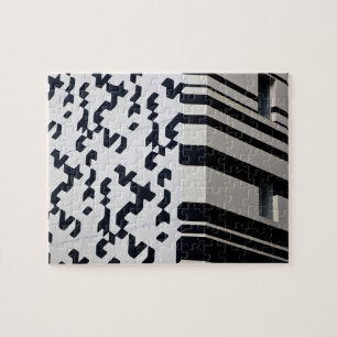 Modern zwart-wit gebouw in Hong Kong Legpuzzel