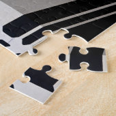 Modern zwart-wit gebouw in Hongkong Legpuzzel (Zijkant)