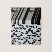 Modern zwart-wit gebouw in Hongkong Legpuzzel (Verticaal)