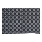 Modern zwart-wit geometrisch cirkelpatroon kussensloop (Voorkant-Rechts)