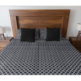 Modern zwart-wit geometrisch cirkelpatroon kussensloop