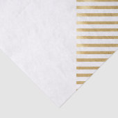 Modern Zwart Wit Geometrisch Goud Strepen Tissuepapier (Detail)