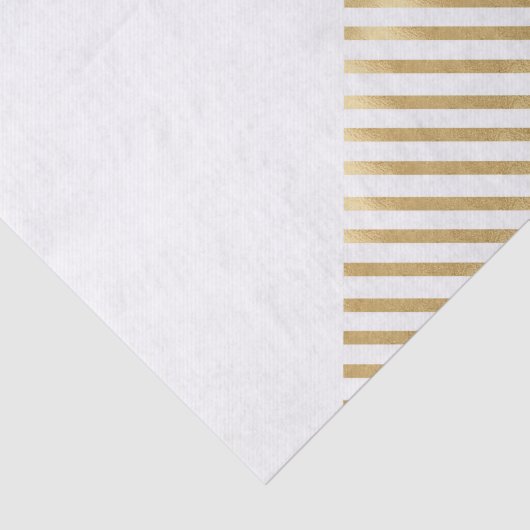 Modern Zwart Wit Geometrisch Goud Strepen Tissuepapier (Detail)