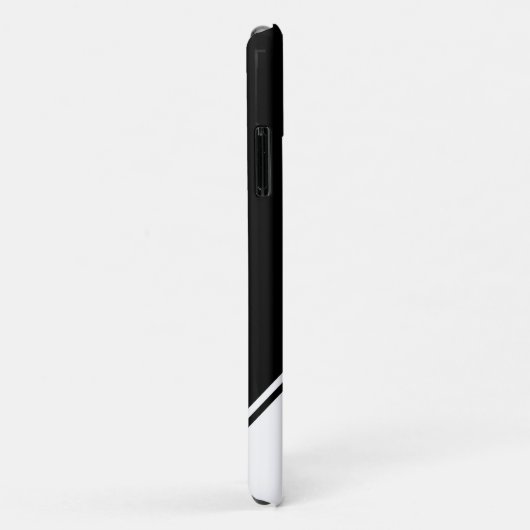 Modern zwart-wit geometrisch monogram Case-Mate iPhone case (Achterkant/rechts)