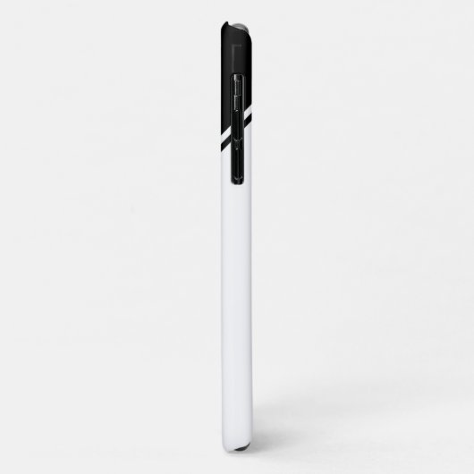 Modern zwart-wit geometrisch monogram Case-Mate iPhone case (Achterkant/links)