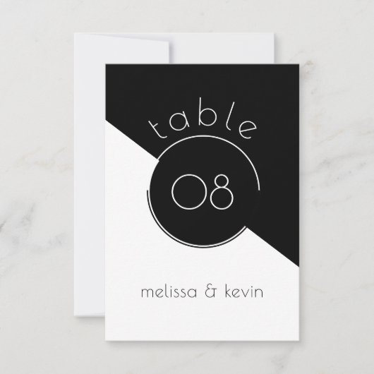 Modern zwart-wit geometrisch ontwerp kaart (Voorkant)