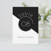 Modern zwart-wit geometrisch ontwerp kaart (Staand voorkant)