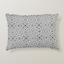 Modern zwart-wit geometrisch patroon accent kussen