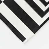 Modern zwart-wit geometrisch patroon fleece deken (Hoek)