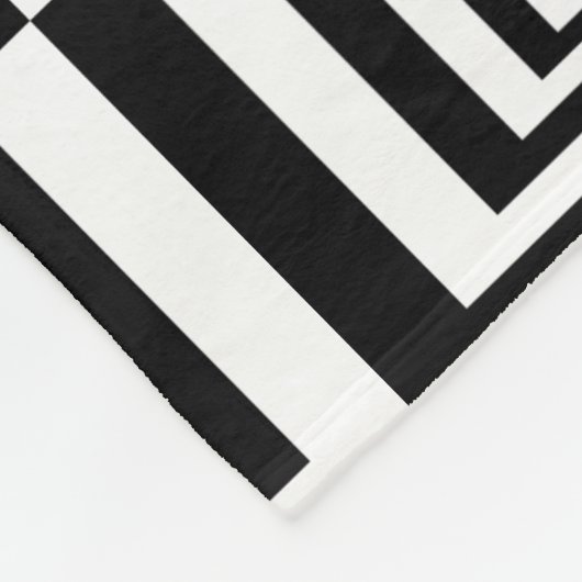 Modern zwart-wit geometrisch patroon fleece deken (Hoek)
