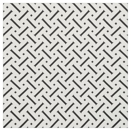 Modern zwart-wit geometrisch patroon stof (Swatch)