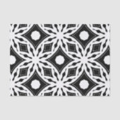 Modern zwart-wit geometrisch patroon tissuepapier (Voorkant)