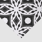 Modern zwart-wit geometrisch patroon tissuepapier (Detail)