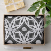 Modern zwart-wit geometrisch patroon tissuepapier (Geschenk)
