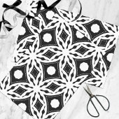 Modern zwart-wit geometrisch patroon tissuepapier