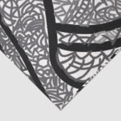 Modern zwart-wit geometrisch tissuepapier (Detail)