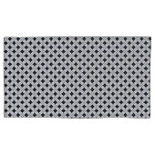 Modern zwart-wit geometrisch vierkant patroon kussensloop (Voorkant-Links)