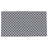 Modern zwart-wit geometrisch vierkant patroon kussensloop (Voorkant-Rechts)